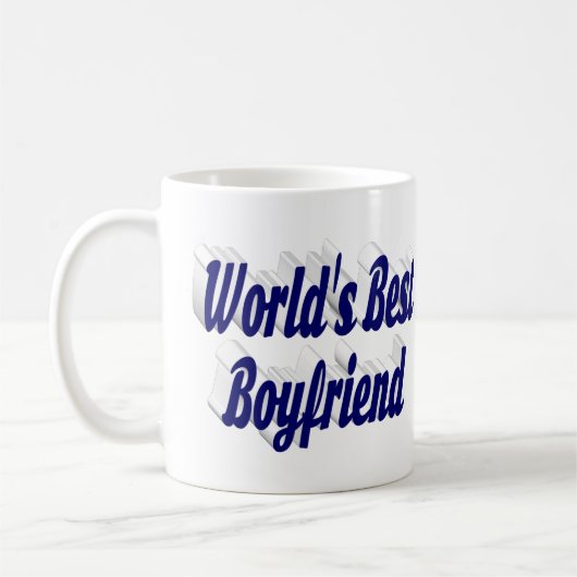Mug Petit ami avec moitié bleu foncé (Gauche)