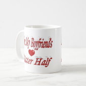 Mug Petit ami drôle citation texte rouge (Devant gauche)