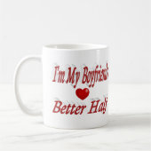 Mug Petit ami drôle citation texte rouge (Gauche)