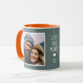 Mug Petit ami Mari Photo Texte Gris C13 Anniversaire (Devant gauche)