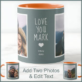 Mug Petit ami Mari Photo Texte Gris C13 Anniversaire
