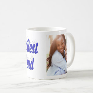 Mug Petit ami Photo avec script bleu