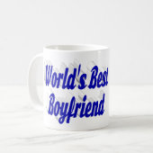 Mug Petit ami Photo avec script bleu (Devant gauche)