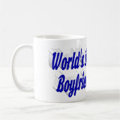 Mug Petit ami Photo avec script bleu (Gauche)
