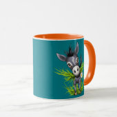 Mug Petit âne gris brun (Devant droit)