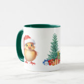 Mug Petit animal chick Père Noël Costume de Noël (Devant gauche)