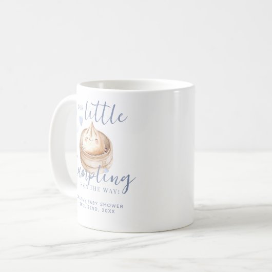 Mug Petit Baby shower d'aquarelle bleu Dumpling (Devant gauche)