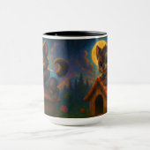 Mug Petit Bébé Werewolf sur Dog House Imaginaire Art (Centre)
