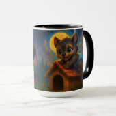 Mug Petit Bébé Werewolf sur Dog House Imaginaire Art (Devant droit)