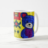 Mug Petit Bleu Teddy Bear Quilt Comme Design (Devant droit)