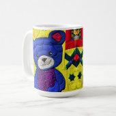 Mug Petit Bleu Teddy Bear Quilt Comme Design (Devant gauche)
