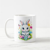 Mug Petit Bunny Jardin Fleur sauvage Pâques (Gauche)