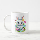 Mug Petit Bunny Jardin Fleur sauvage Pâques (Gauche)