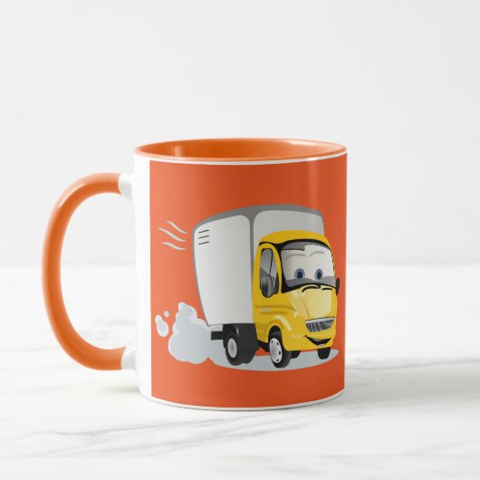 Mug Petit Camion Cartoon Jaune pour enfants ! (Gauche)