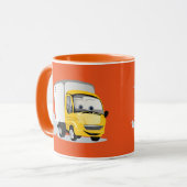 Mug Petit Camion Cartoon Jaune pour enfants ! (Devant gauche)