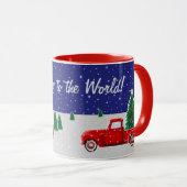 Mug Petit camion rouge avec Country Church (Devant droit)