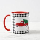 Mug Petit Camion rouge et sapin de Noël (Gauche)