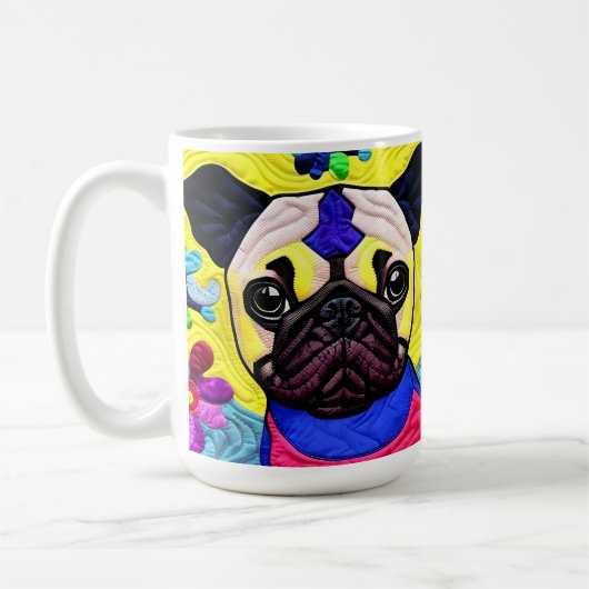 Mug Petit Carlin Puppy Quilt Comme Design (Gauche)