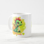 Mug Petit cerf-volant vert orange (Devant gauche)