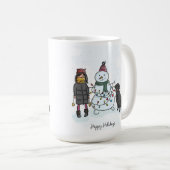 Mug Petit Charme Blanc Noël Cosy Propre (Devant droit)