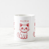 Mug Petit Chat (MODIFIER TOUTES LES COULEURS) et nom (Centre)