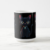 Mug Petit Chat Noir Effrayant (Centre)