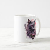 Mug Petit chat noir ensorcelé  (Devant droit)