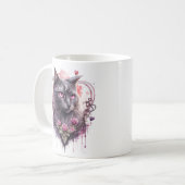 Mug Petit chat noir ensorcelé  (Devant gauche)