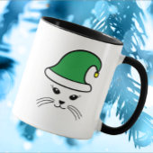 Mug Petit chat personnalisable Père Noël Elf