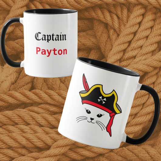 Mug Petit chat Pirate personnalisable