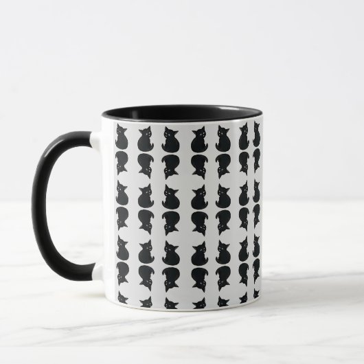 Mug Petit chaton noir motif (Gauche)