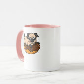 Mug Petit chien Carlin Donut Lover animal (Devant gauche)