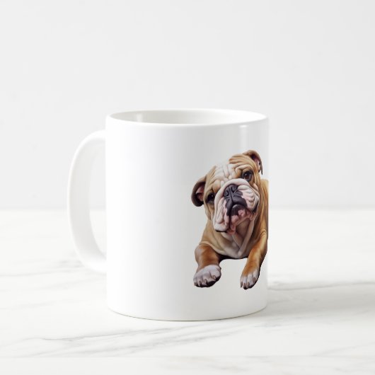 Mug Petit chien de taureau anglais mou - Chiot de chie (Devant gauche)
