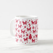 Mug Petit chien domestique grec Design de Noël (Devant gauche)