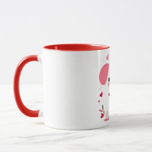 Mug Petit chiot de la Saint-Valentin (Gauche)