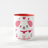 Mug Petit chiot de la Saint-Valentin (Centre)