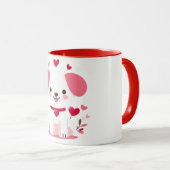 Mug Petit chiot de la Saint-Valentin (Devant droit)