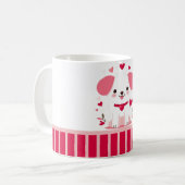 Mug Petit chiot de la Saint-Valentin (Devant gauche)