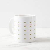 Mug petit coeur d'amour or avec nom (Devant gauche)
