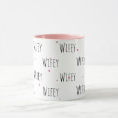 Mug Petit Coeur Simple + Texte "Wifey" | Amour (Centre)