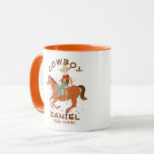 Mug Petit cow-boy cool et cheval fête d'anniversaire (Devant gauche)