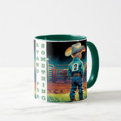 Mug Petit Cowboy à Rodeo clôture Drapeau américain Che (Devant droit)