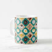 Mug Petit-déjeuner Aliments Waffle Diamond Plaid Coffe (Devant gauche)