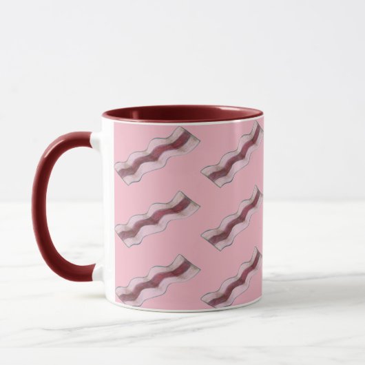 Mug Petit-déjeuner Bacon Sizzling Nourriture Frite Via (Gauche)