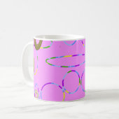 Mug Petit-déjeuner Circuits Boucles Moderne Rose Magen (Devant gauche)