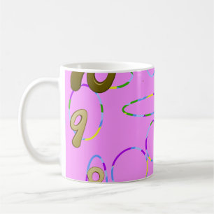 Mug Petit-déjeuner Circuits Boucles Moderne Rose Magen