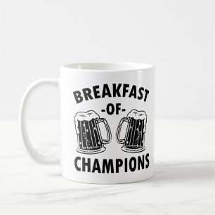 Mug Petit-déjeuner de Champions drôles chemise à bière