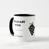 Mug Petit-déjeuner Musique à vin (Devant gauche)