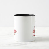 Mug Petit-déjeuner Vin Drôle Cuite Noire et Rouge Cita (Centre)