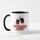 Mug Petit-déjeuner Vin Drôle Cuite Noire et Rouge Cita (Gauche)